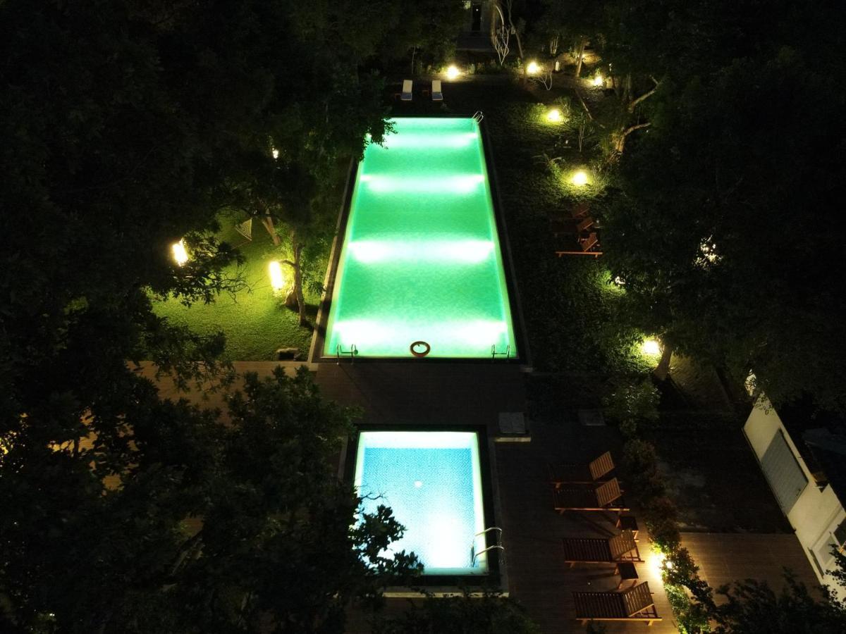 Nivadoo Resort Sigiriya Exteriér fotografie The swimming pool at night